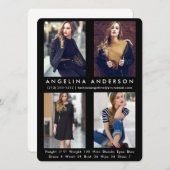 モデルアクター4 Photo Comp Card Blk R (正面/裏面)