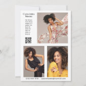 モデルアクター4 Photo Two Sided Comp QRテンプレート 招待状 (裏面)