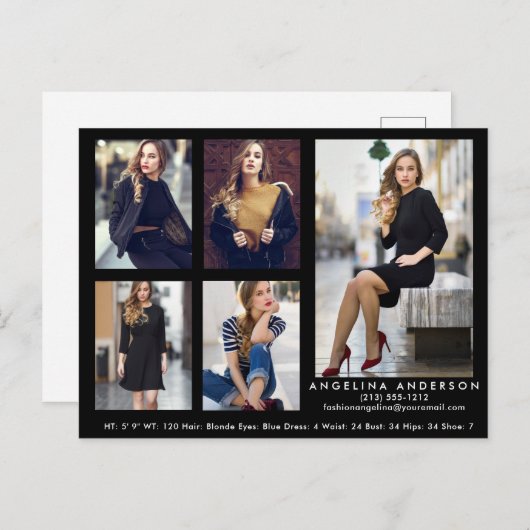 モデルアクター5フォトカードポストカードブロック ポストカード (正面/裏面)