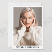 モデルアクター5フォトポートフォリオコンポジットカードテンプレート 招待状 (正面)