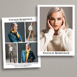 モデルアクター5フォトポートフォリオコンポジットカードテンプレート 招待状