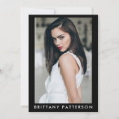 モデルアクター5x7コンポジットカード4フォトバックBlk 招待状 (正面)