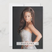 モデルアクター5x7 Comp Zedカード7フォト2面 招待状 (正面)