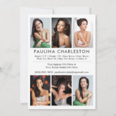 モデルアクター5x7 Comp Zedカード7フォト2面 招待状 (裏面)