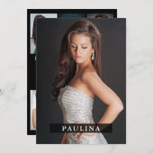 モデルアクター5x7 Comp Zedカード7フォト2面 招待状 (正面/裏面)