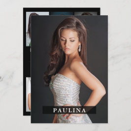 モデルアクター5x7 Comp Zedカード7フォト2面 招待状