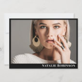 モデルアクター6フォトコンポジットカードテンプレート(QR付き) 招待状 (正面)