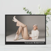 モデルアクター6フォトポートフォリオコンポジットカードテンプレート 招待状 (スタンド正面)