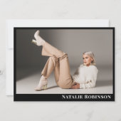 モデルアクター6フォトポートフォリオコンポジットカードテンプレート 招待状 (正面)