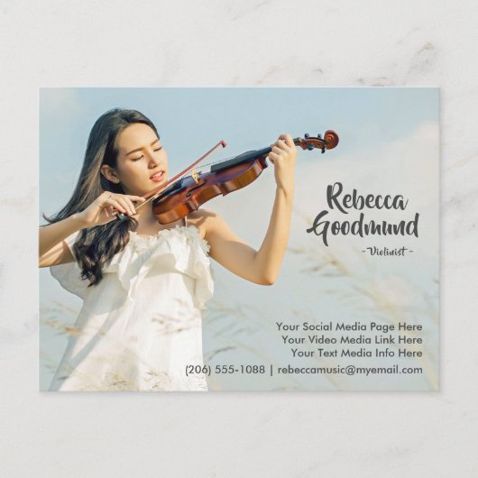 モデルアクターEntertainerフォトコンポーネントテンプレート ポストカード (正面)