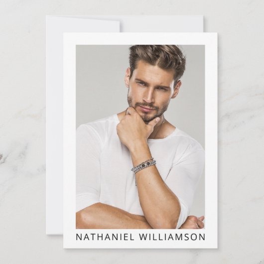 モデルアクターQRコード4 Photo Pro Compカード 招待状 (正面)