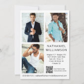 モデルアクターQRコード4 Photo Pro Compカード 招待状 (裏面)