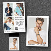 モデルアクターQRコード4 Photo Pro Compカード 招待状