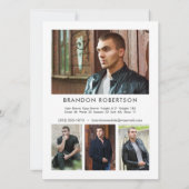 モデルアクターZed Compカード5写真5.5x7.5 Pro 招待状 (裏面)