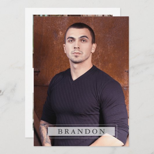 モデルアクターZed Compカード5写真5.5x7.5 Pro 招待状 (正面/裏面)