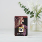 モデルアーティストパフォーマンス歌手写真QRコード 名刺 (スタンド正面)