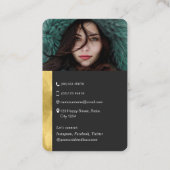 モデルアーティストパフォーマンス歌手写真QRコード 名刺 (裏面)