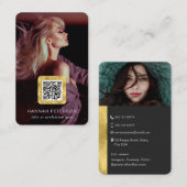 モデルアーティストパフォーマンス歌手写真QRコード 名刺 (正面/裏面)