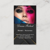 モデルエレガントモダンとアクター2の写真QRコード 名刺 (裏面)