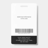 モデルカスタムの写真と社員バッジ バッジ (裏面)