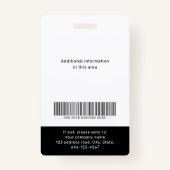 モデルカスタムの写真と社員バッジ バッジ (裏面)