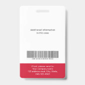 モデルカスタムの写真と社員バッジ バッジ (裏面)