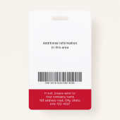 モデルカスタムの写真と社員バッジ バッジ (裏面)