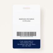 モデルカスタムの写真と社員バッジ バッジ (裏面)