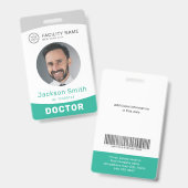 モデルカスタムの写真と社員バッジ バッジ (表裏)