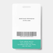 モデルカスタムの写真と社員バッジ バッジ (裏面)