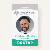 モデルカスタムの写真と社員バッジ バッジ (正面)