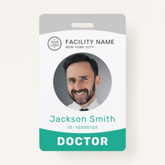 モデルカスタムの写真と社員バッジ バッジ (正面)