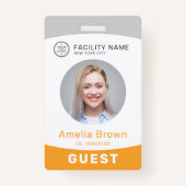 モデルカスタムの写真と社員バッジ バッジ (正面)