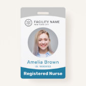 モデルカスタムの写真と社員バッジ バッジ (正面)