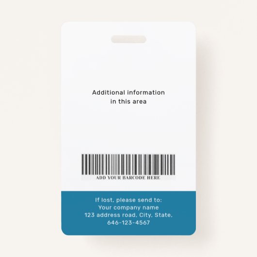 モデルカスタムの写真と社員バッジ バッジ (裏面)