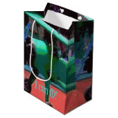 モデルカラフル飛行機 ミディアムペーパーバッグ (正面アングル)