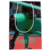 モデルカラフル飛行機 ミディアムペーパーバッグ (正面)