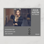 モデルカードのヘッドショットCompテンプレート ポストカード (裏面)