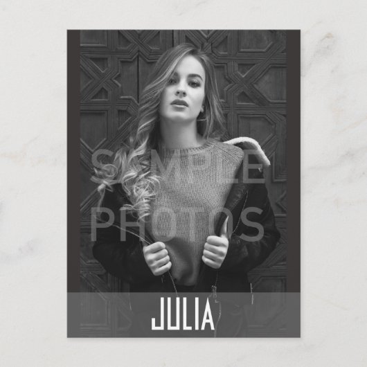 モデルカードのヘッドショットCompテンプレート ポストカード (正面)