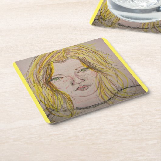 モデルガール スクエアペーパーコースター (アングル)