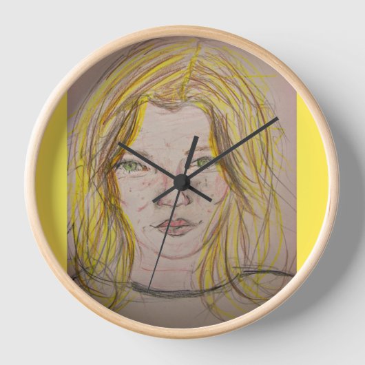 モデルガール 壁時計 (正面)