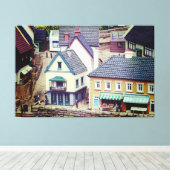 モデルシーサイド建物 キャンバスプリント (インサイチュ (ウッドフロア))