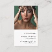 モデルスタイリッシュ女優シンガーヘッドショットQRコード 名刺 (裏面)