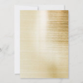 モデルスタイリッシュ金ゴールドスクリプトSweet sixteen誕生日 招待状 (裏面)