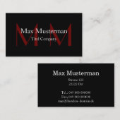 モデルヌシュワルツモノグラムヴィシテンカルテ 名刺 (正面/裏面)