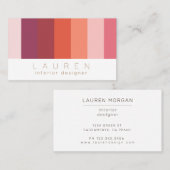 モデルパステルカラーブロックミニマリスト名刺 名刺 (正面/裏面)