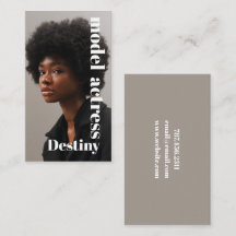 モデルヘッドショットフォトグラファーの名刺