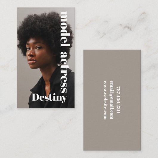 モデルヘッドショットフォトグラファーの名刺 名刺 (正面/裏面)