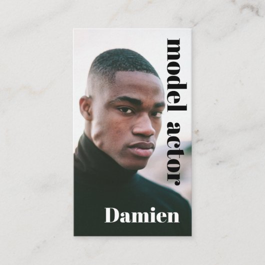 モデルヘッドショットフォトグラファーの名刺 名刺 (正面)