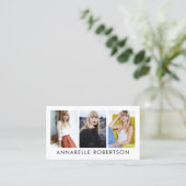 モデルモダンとアクター3フォトQRコード 名刺 (スタンド正面)